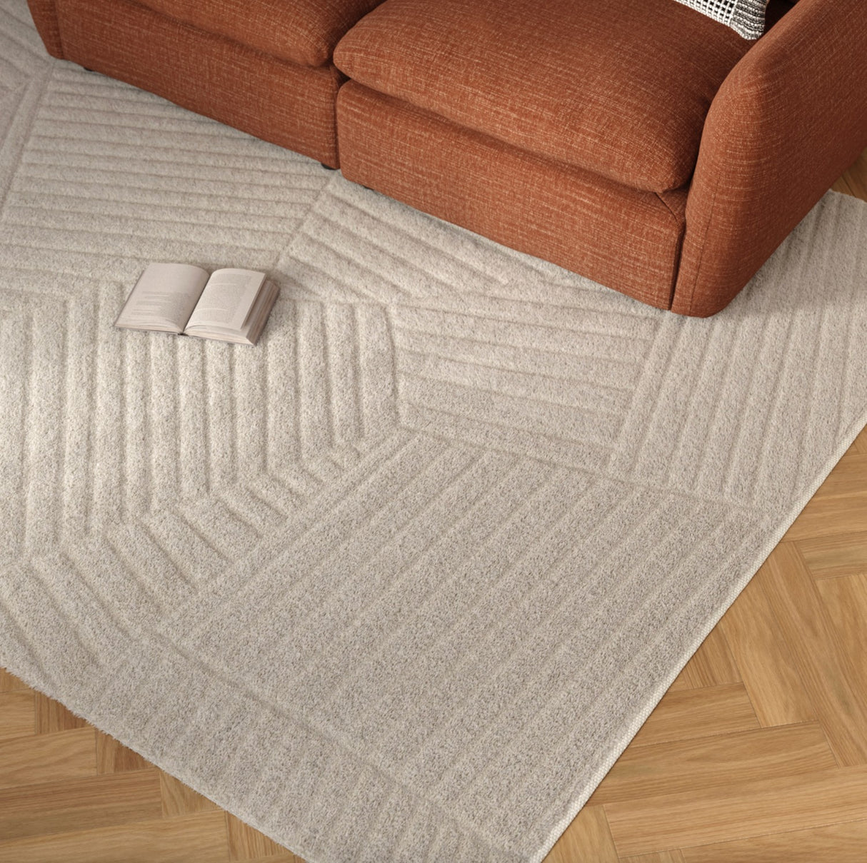 8x10 Polyester Gray Rug (Washable) - Pull Up A Couch