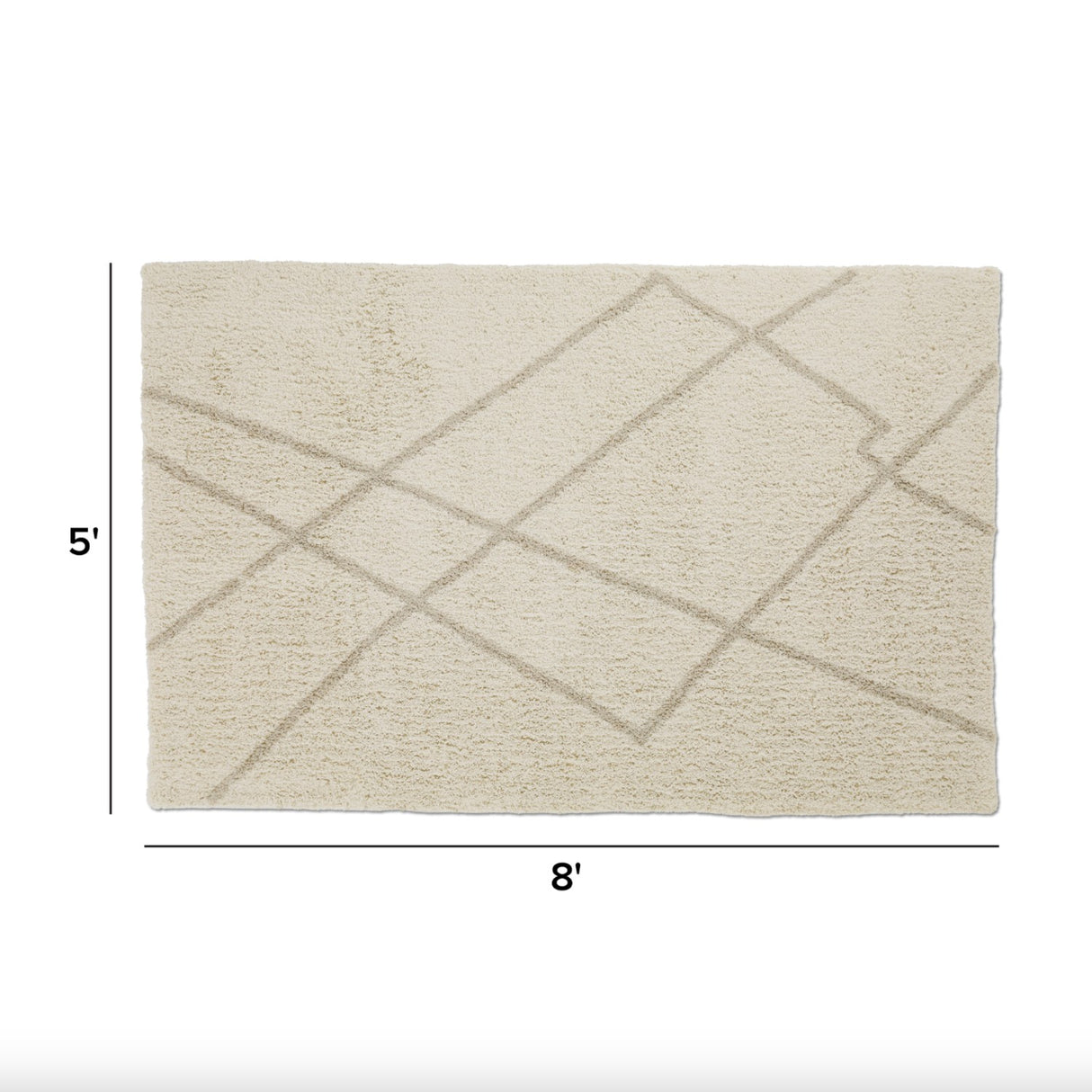 Polyester 5x8 Rug (Textured Ivory)