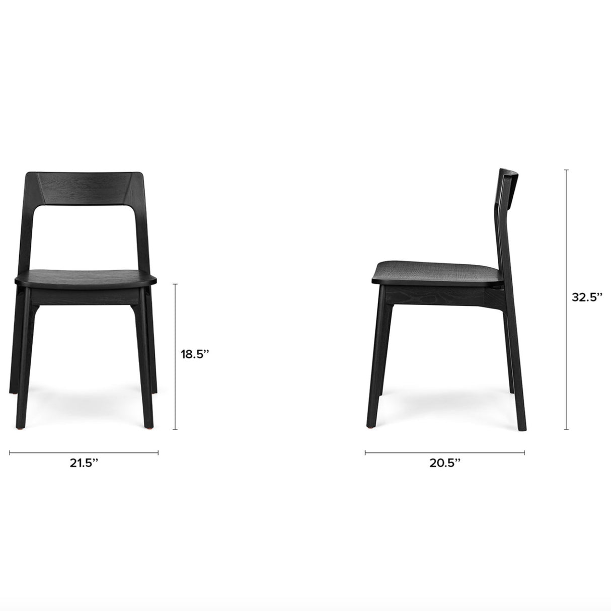 Stackable Wooden Dining Chair (Black) - Pull Up A Couch