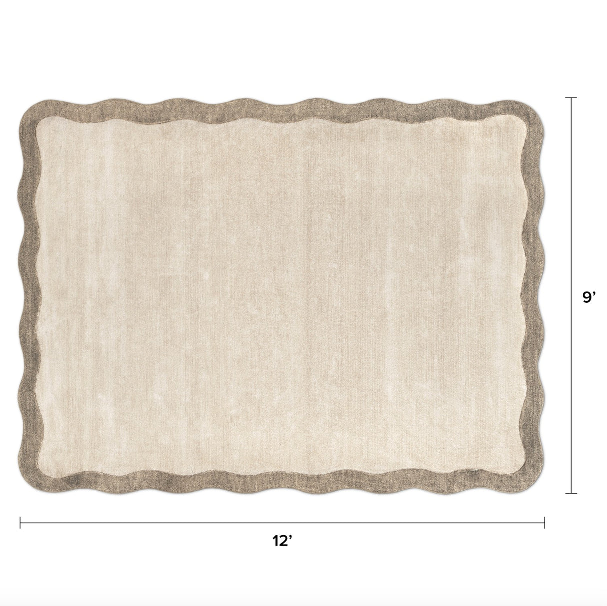 9' x 12' Wavy Area Rug (Sand) - Pull Up A Couch
