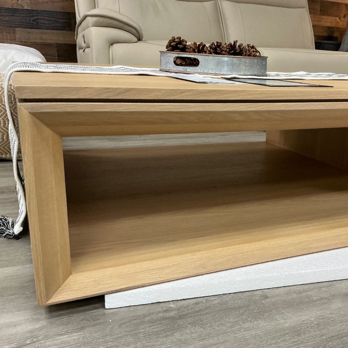 44" Square Coffee Table (White Oak) - Pull Up A Couch