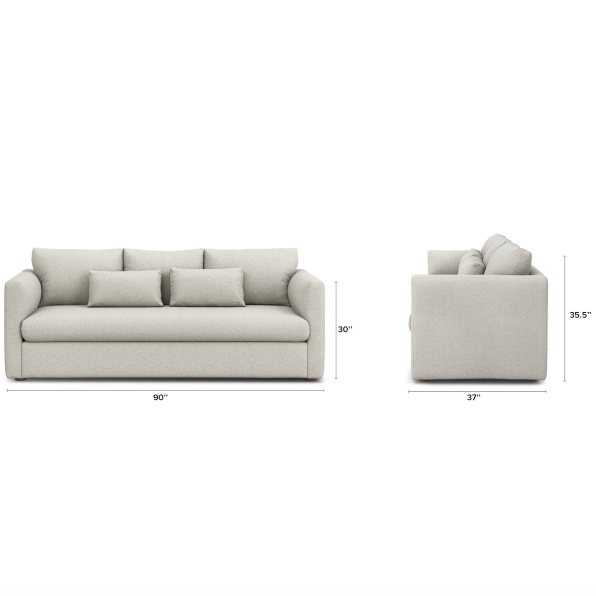 90" Sleeper Sofa (Clover Ivory) - Pull Up A Couch