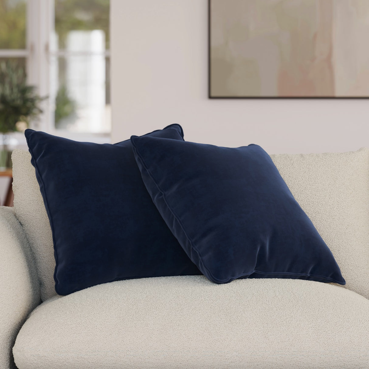 Velvet Pillow Set (Plush Cascadia Blue) - Pull Up A Couch