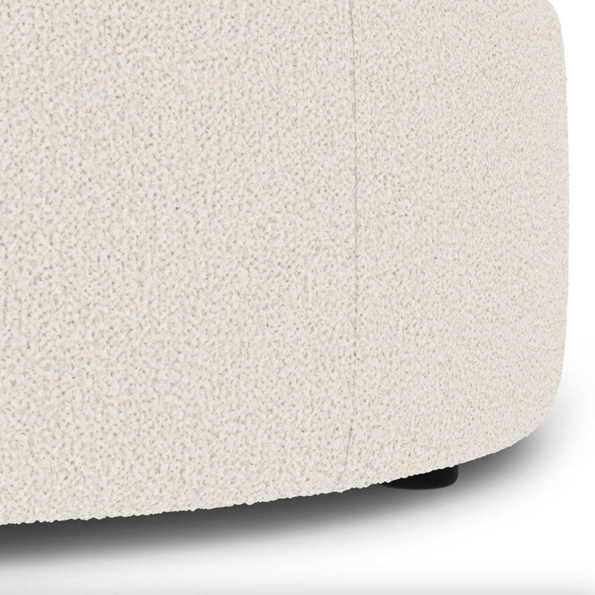 36" Round Ottoman (Ivory Wool Bouclé) - Pull Up A Couch