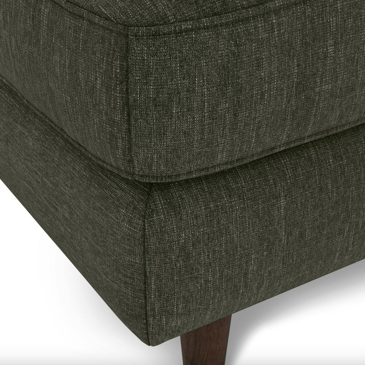 Tufted MCM Ottoman (Fir Green)