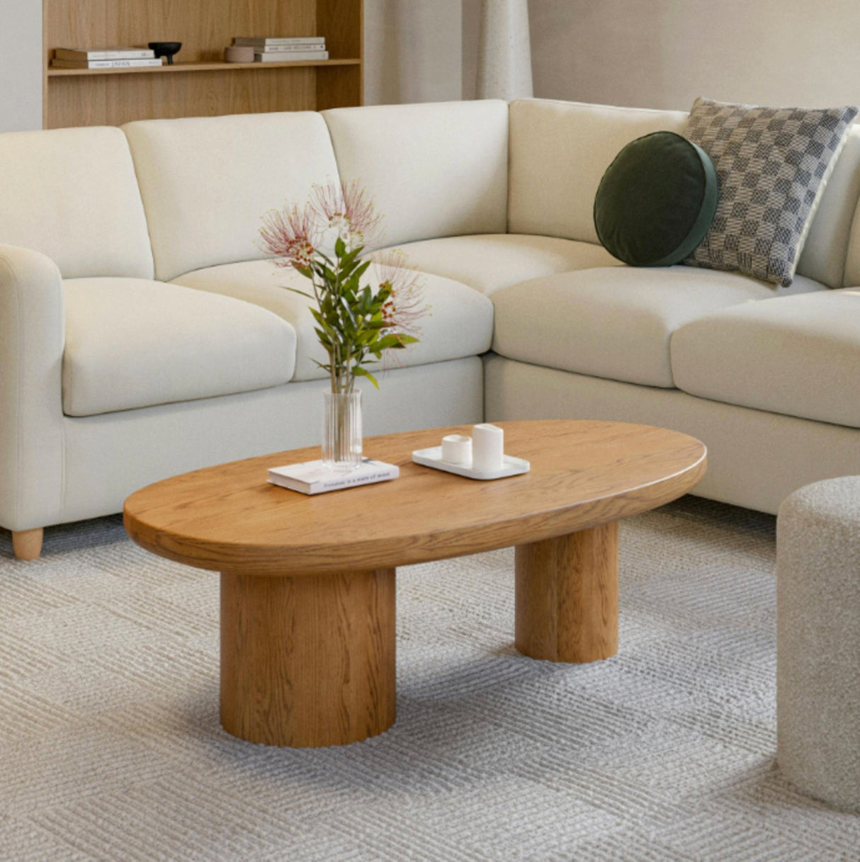 Smoked Oak MCM-Style Coffee Table