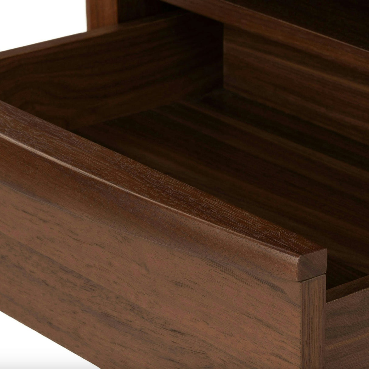 Walnut MCM Nightstand (2-Drawer)