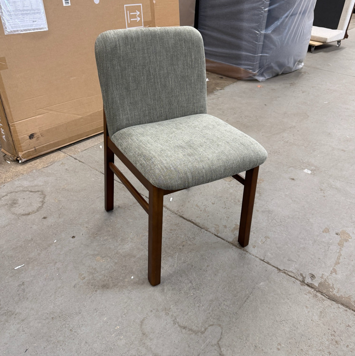 MCM-Style Dining Chair (Algonquin Green/Walnut)