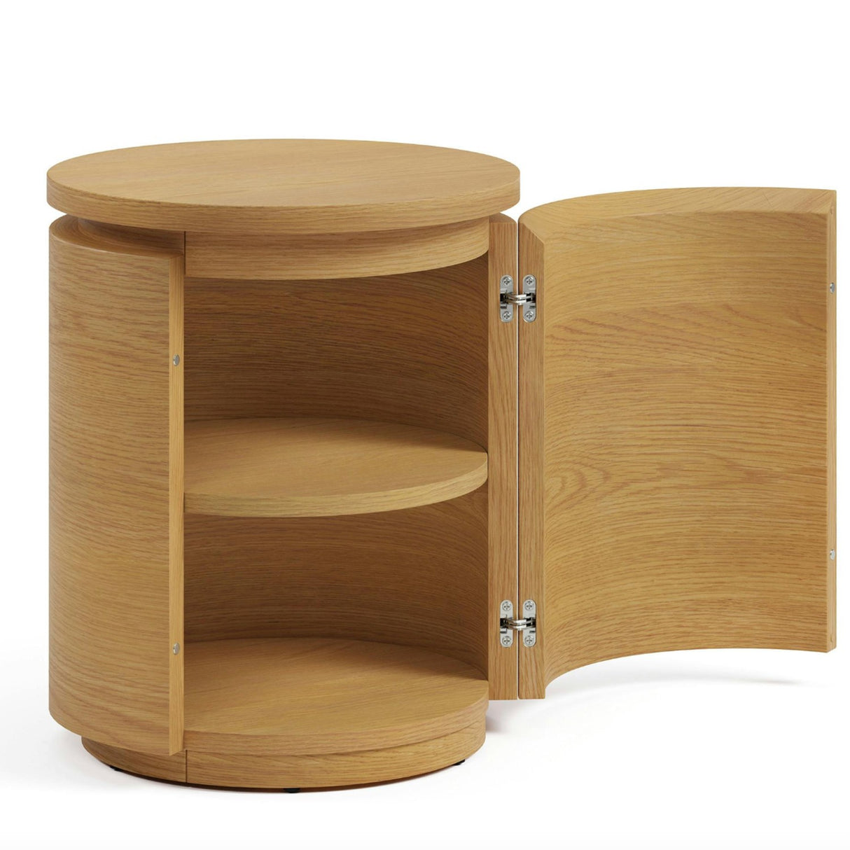 MCM-Style Storage Side Table (Natural Oak)
