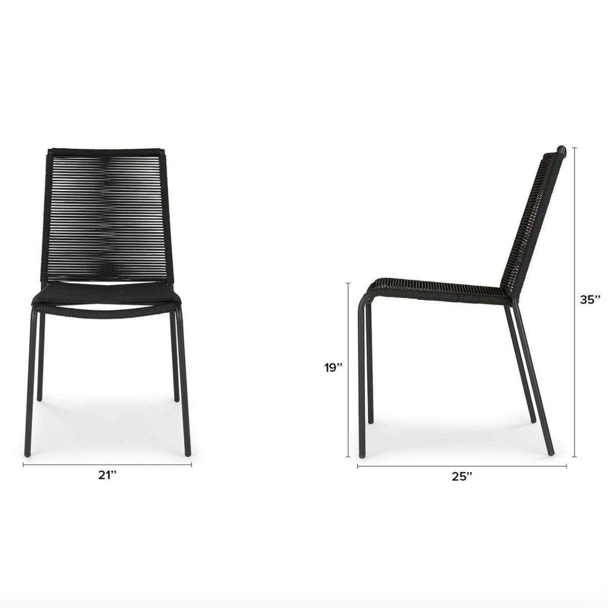 Stackable Outdoor Dining Chair (Ember Black)