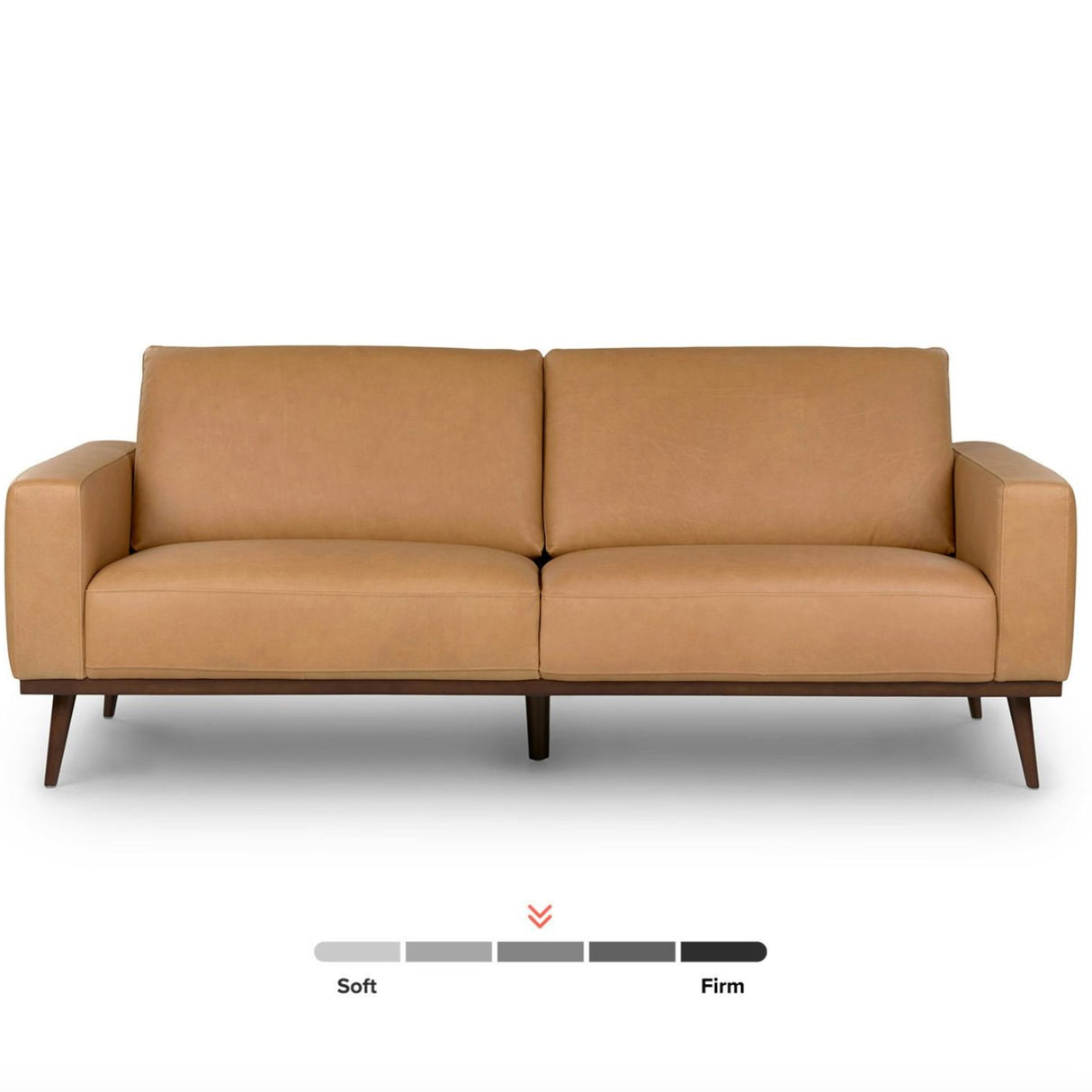 84" MCM Genuine Leather Sofa (Charme Tan)