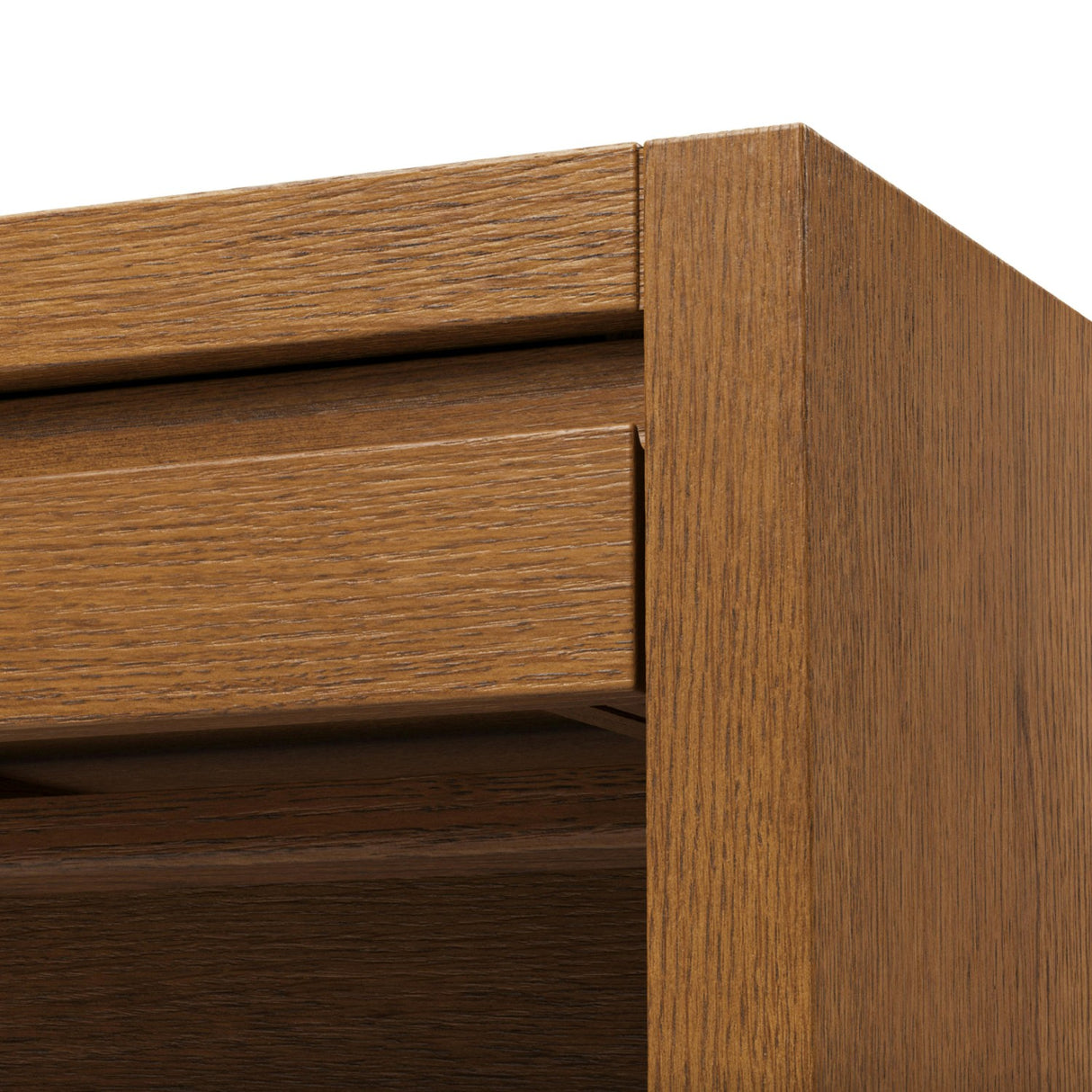 50" MCM-Style Desk w/ Storage (Smoked Oak)