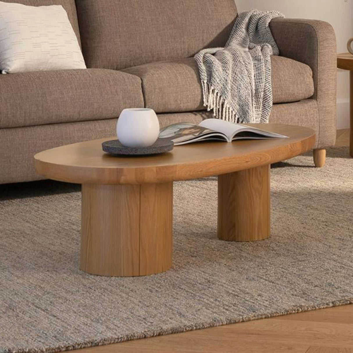 46" Solid Oak Coffee Table
