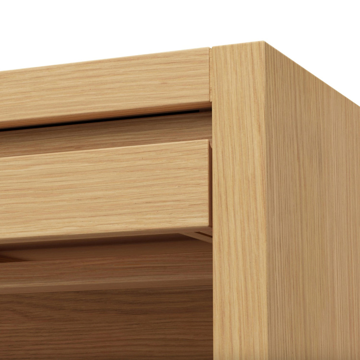 50" MCM-Style Desk w/ Storage (White Oak)