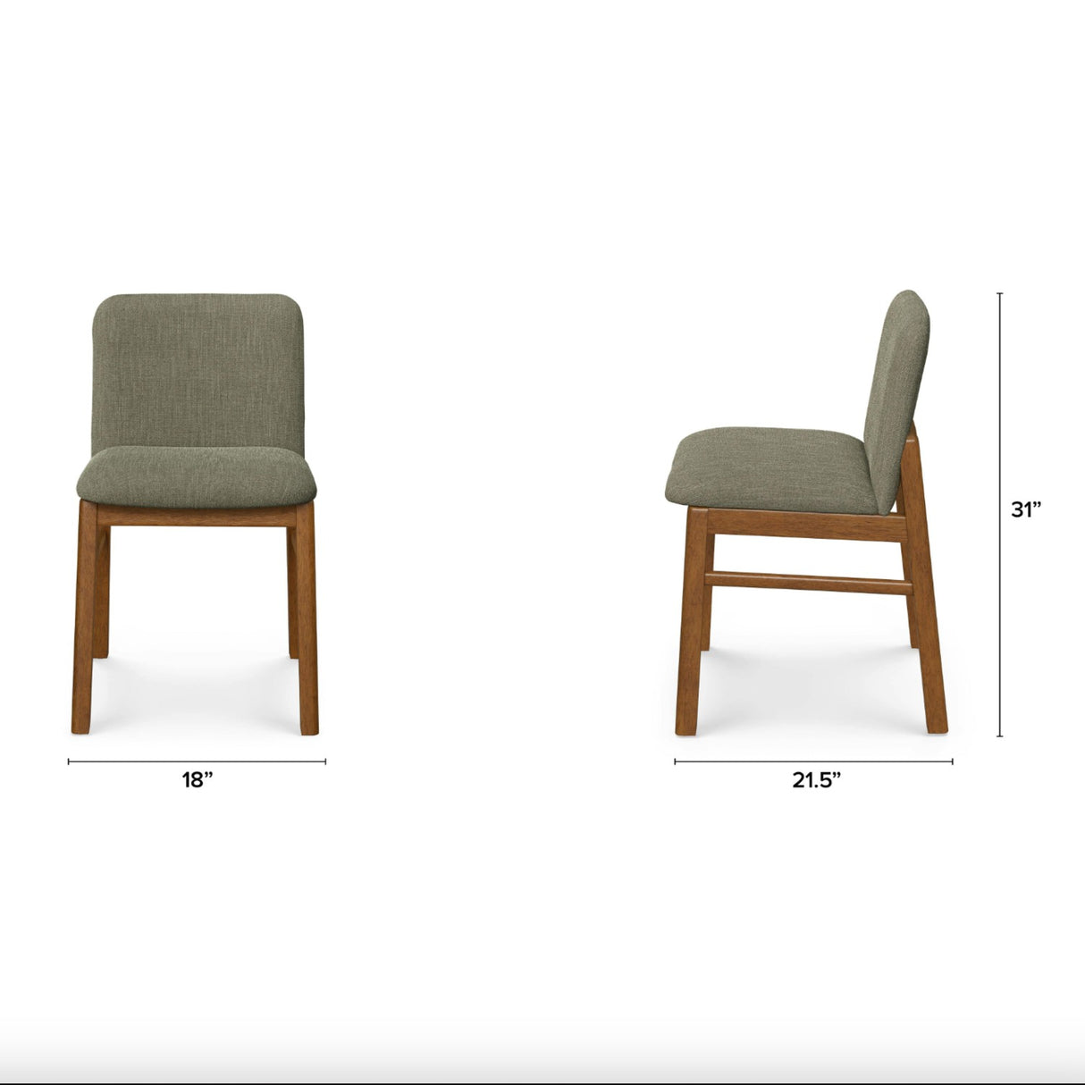 MCM-Style Dining Chair (Algonquin Green/Walnut)