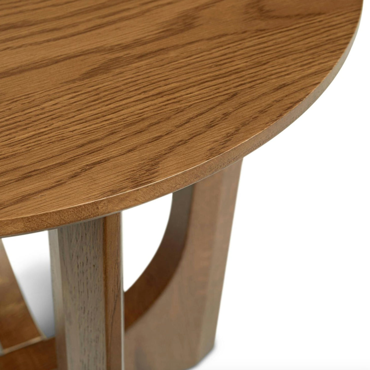 MCM-Style Smoked Oak Side Table