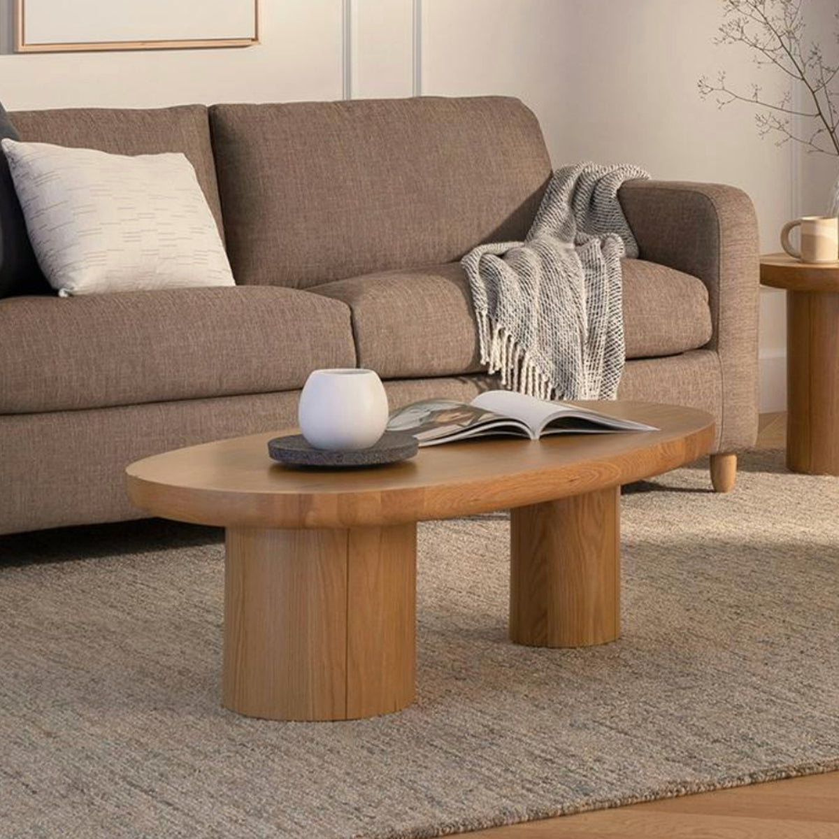46" MCM-Style Coffee Table (Oak)