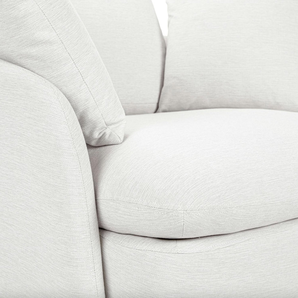 Grand Swivel Lounge Chair (Silver Ivory)