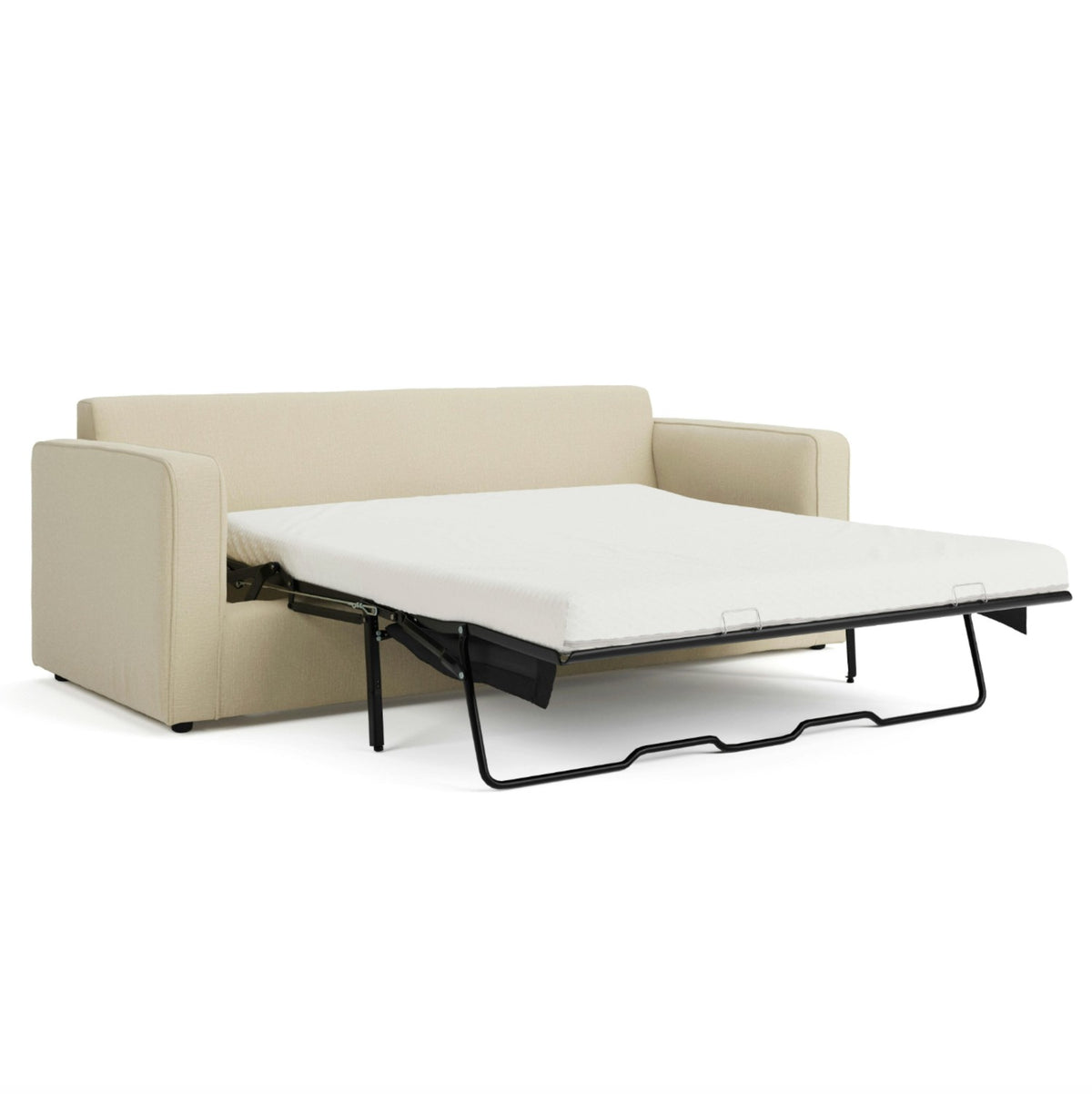 92" MCM-Style Sleeper Sofa (Ivory)