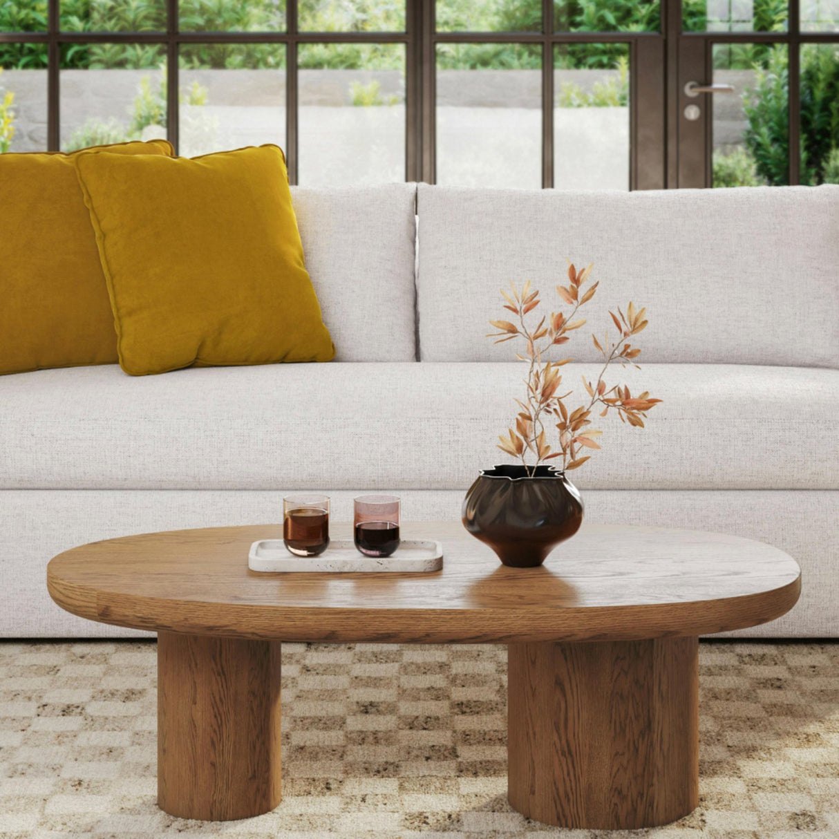 Smoked Oak MCM-Style Coffee Table
