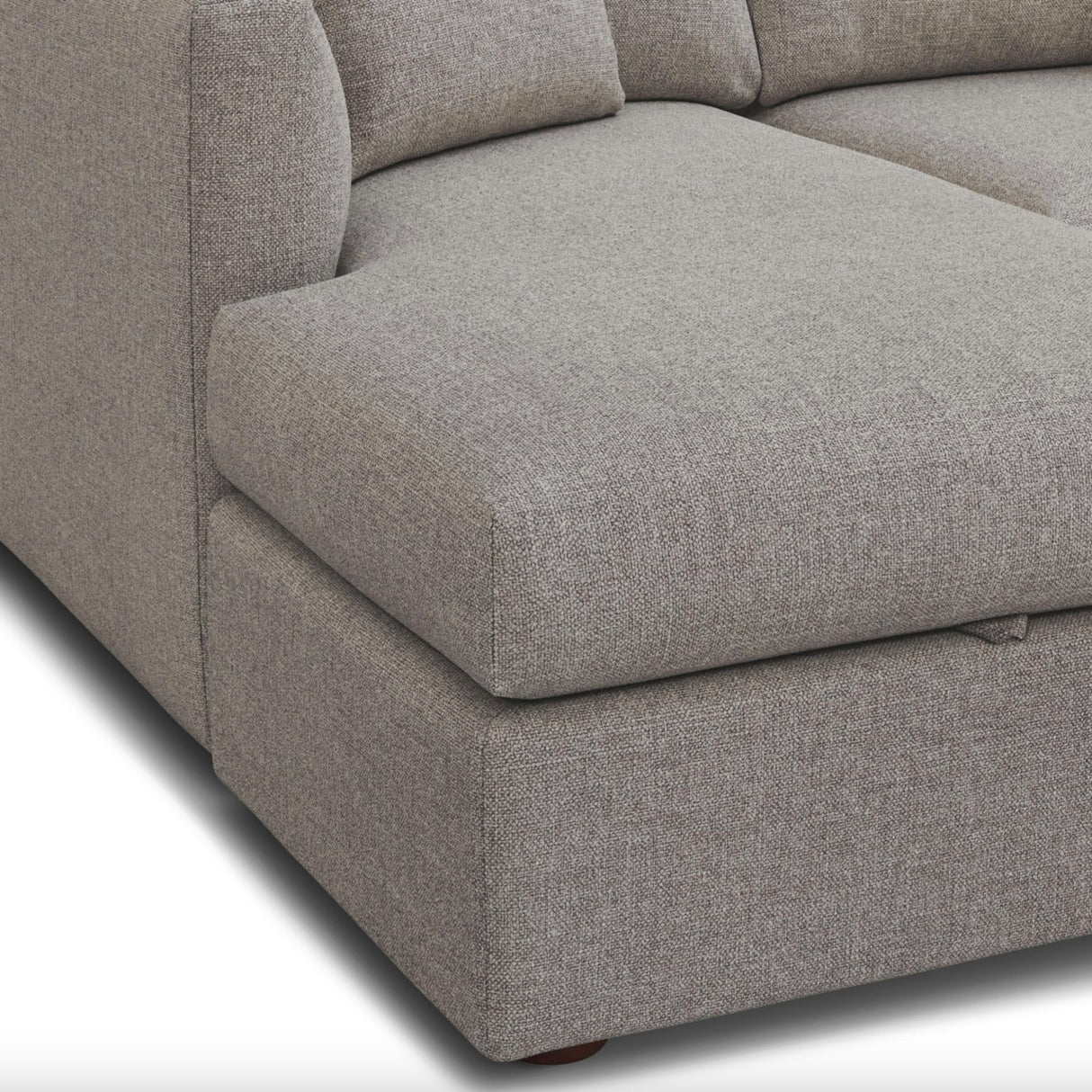 Sectional w/ Reversible Chaise + Storage (Hestia Gray)