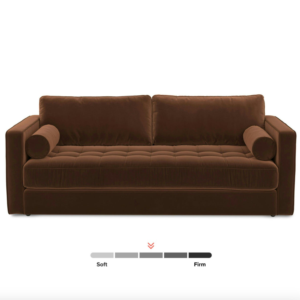 88" Velvet Sofa Bed (Plush Pacific Brown)