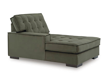 Signature Design by Ashley Caspian-Town sectional with chaise, featuring plush fabric and modern design, viewed from an angle.