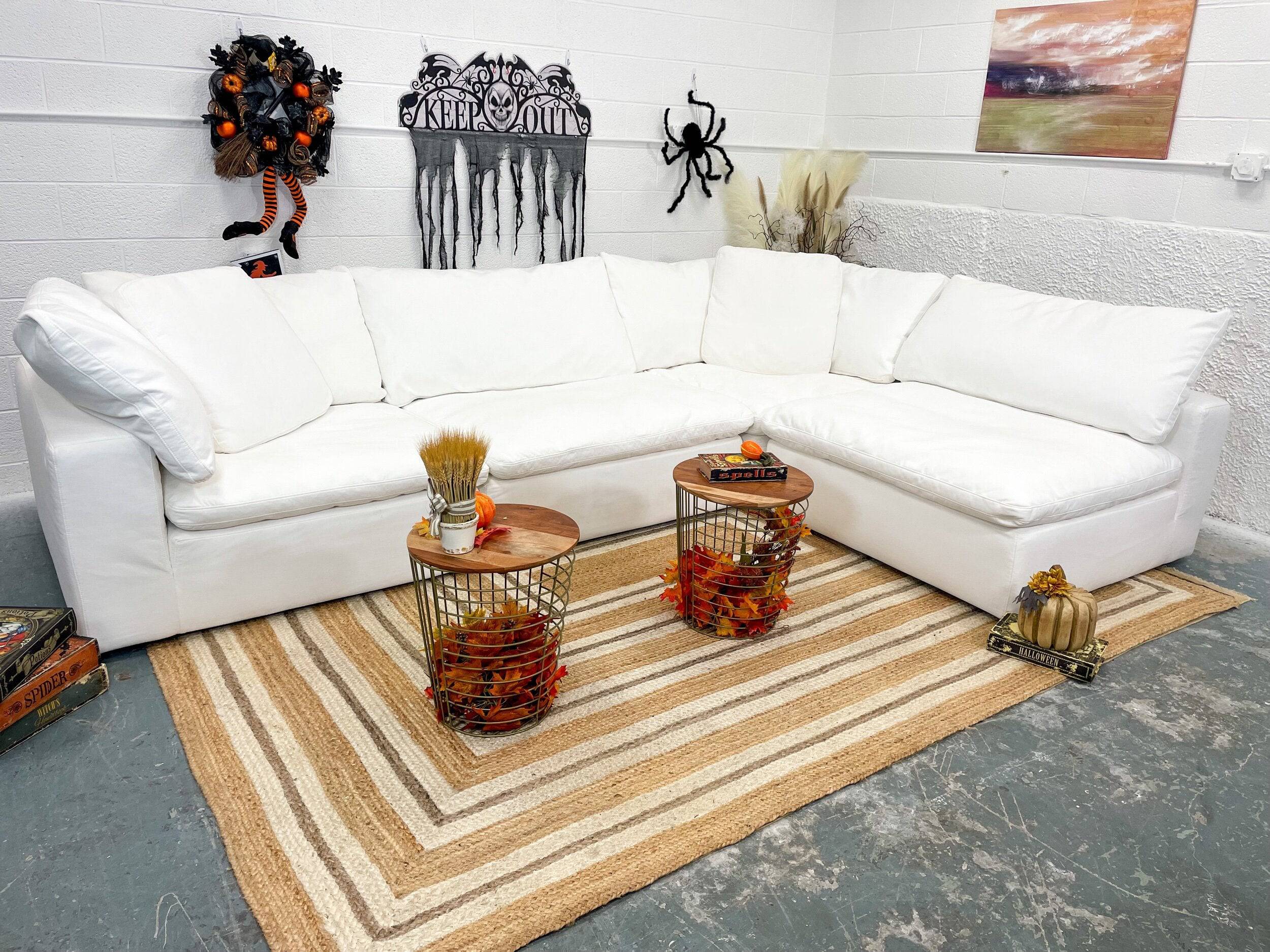 Cost Plus 4pc Cloud Couch w/Slip Cover