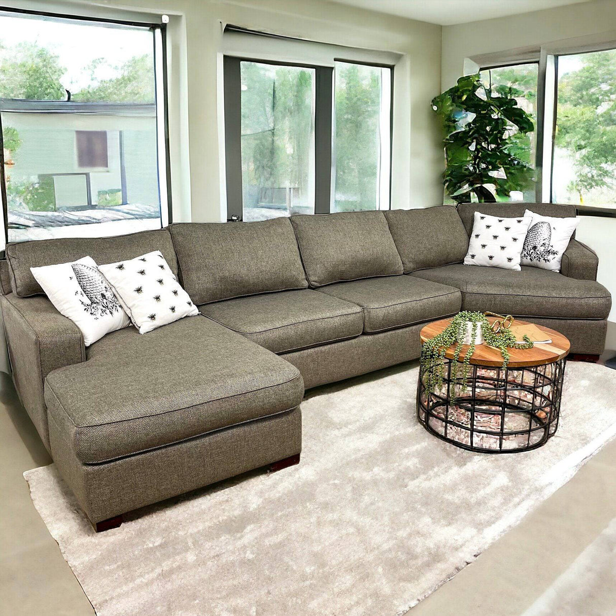 MaxHome 3pc Sectional w/Chaise and Cuddle corner - Pull Up A Couch