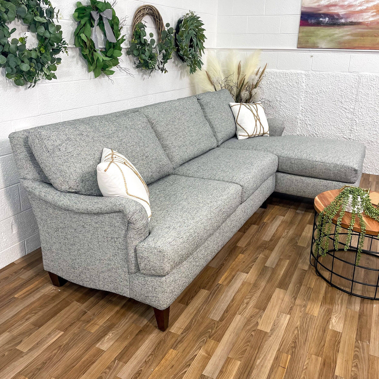 Klaussner Alden 2 pc Sectional w/Chaise - Pull Up A Couch