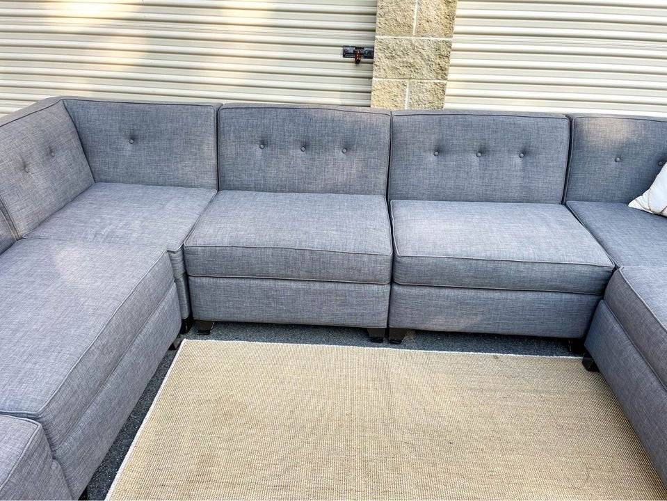 Macy's 6pc Modular Sectional Couch and Ottoman - Pull Up A Couch