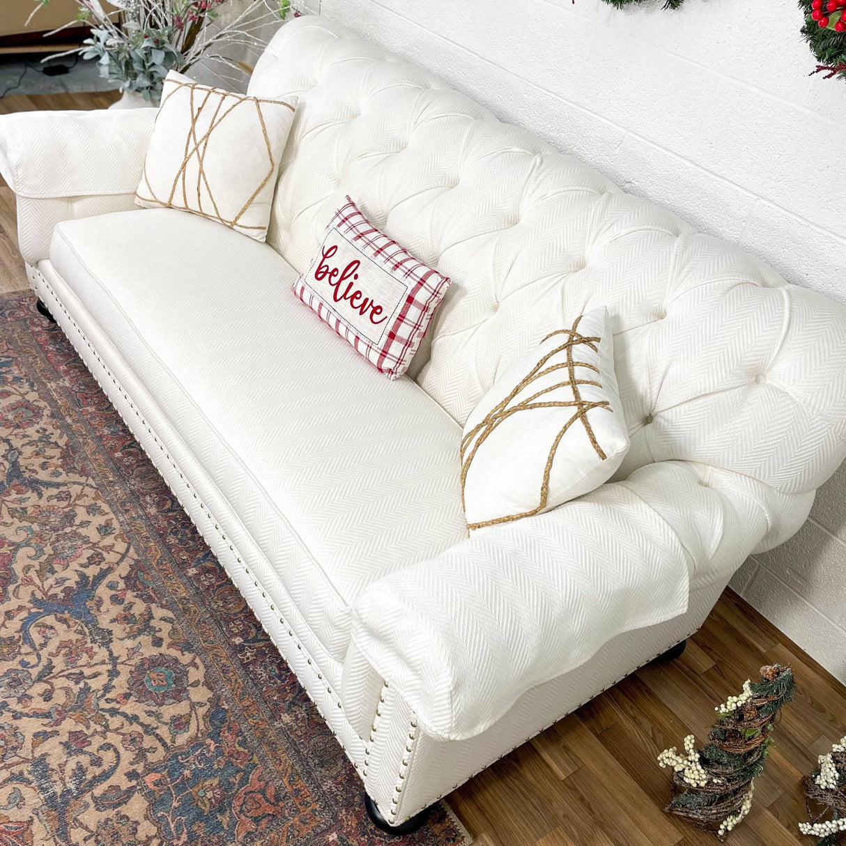 Ethan Allen Chadwick Tufted Sofa w/Nailhead Trim - Pull Up A Couch