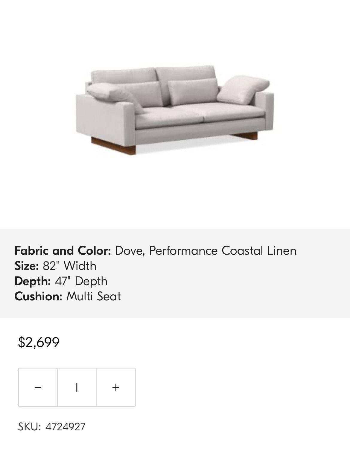 West Elm 82” Harmony Sofa - Pull Up A Couch