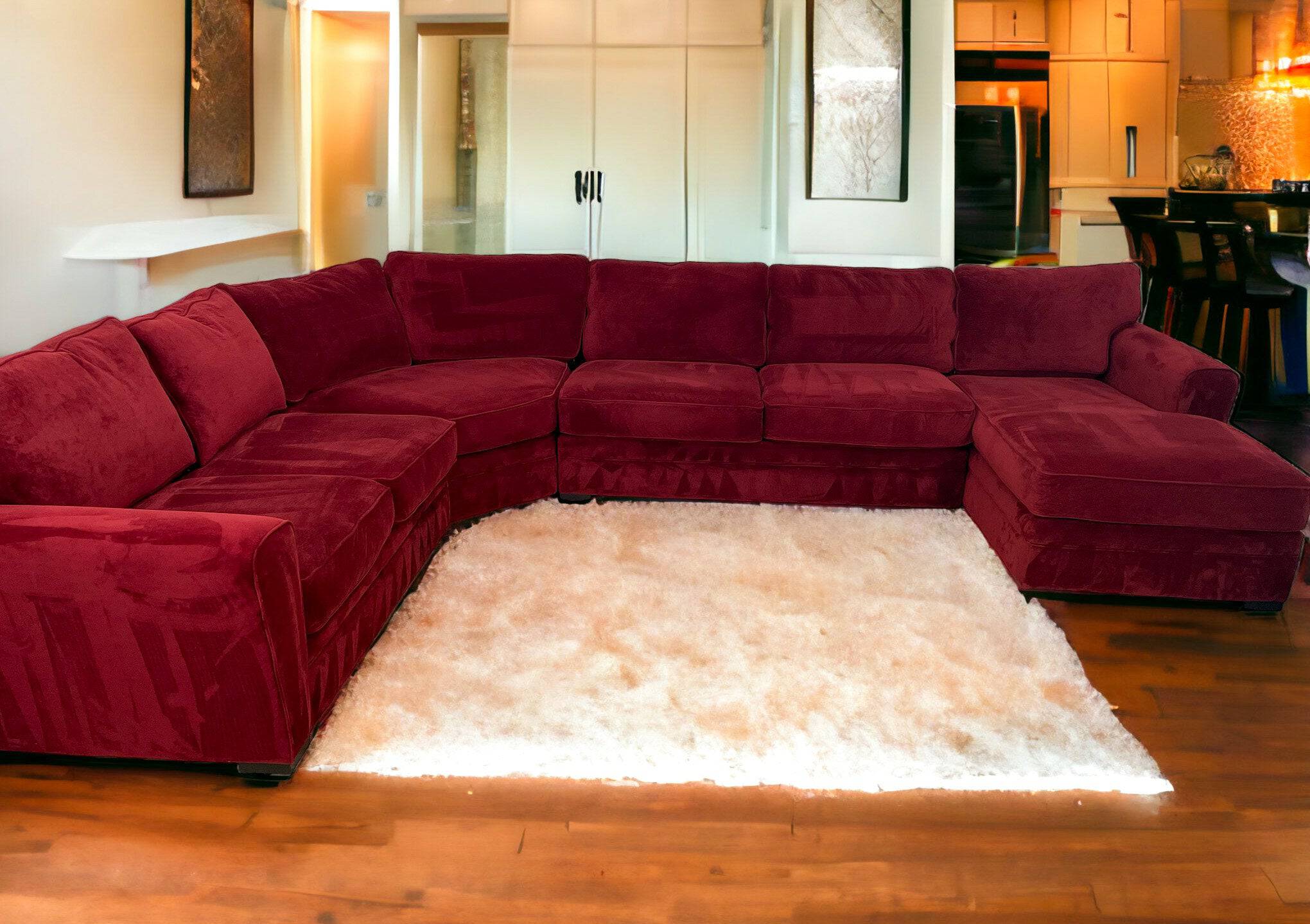 Large 4pc Jonathan Louis Sectional w/ Right-Facing Chaise (LIKE-NEW)