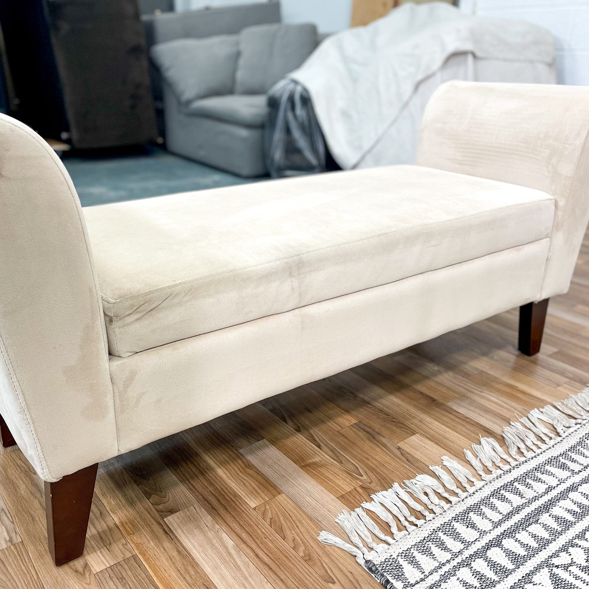 Microfiber Sofa + Chair + Bench Living Room - Pull Up A Couch