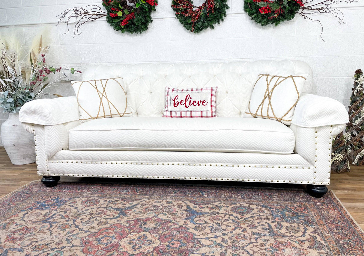 Ethan Allen Chadwick Tufted Sofa w/Nailhead Trim - Pull Up A Couch