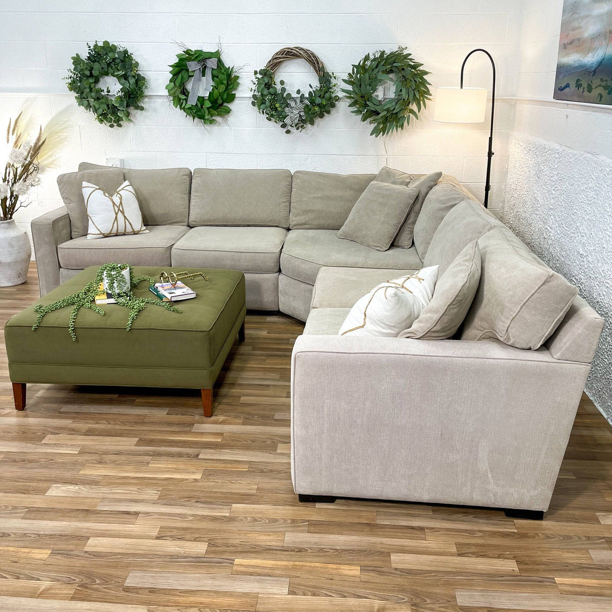 Macy’s Radley 5pc with Wedge and Ethan Allen Ottoman - Pull Up A Couch