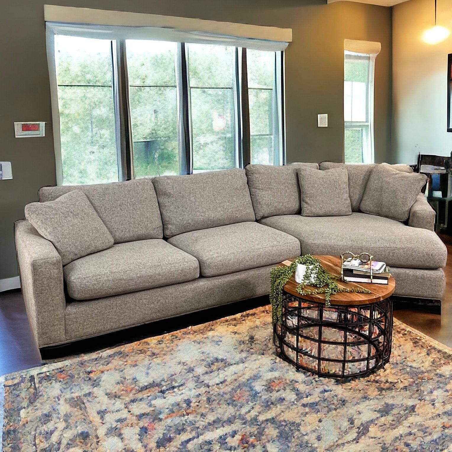 Room & Board Metro 2pc Sectional Couch w/Angled Chaise
