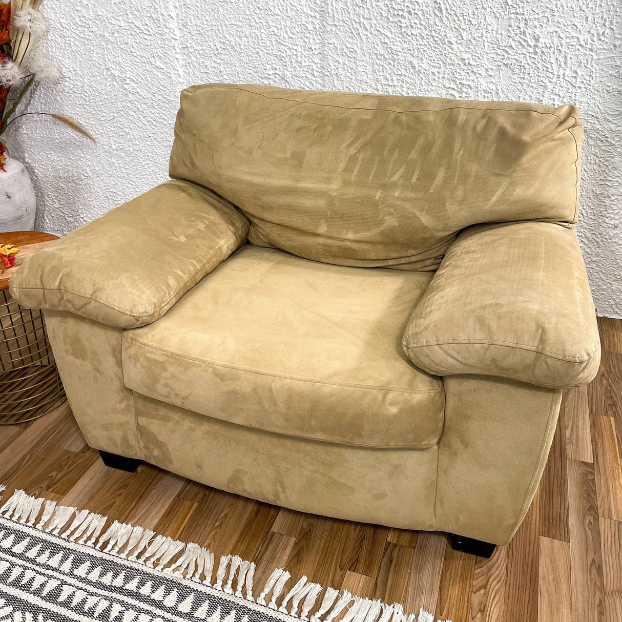 Microfiber Sofa + Chair + Bench Living Room - Pull Up A Couch