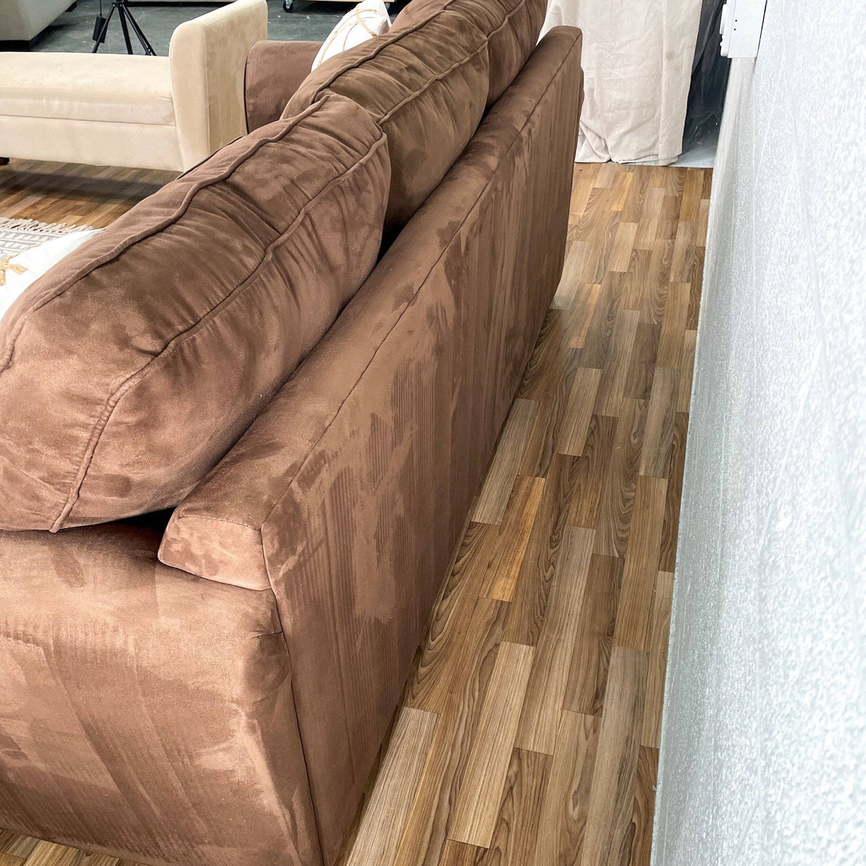 Microfiber Sofa + Chair + Bench Living Room - Pull Up A Couch