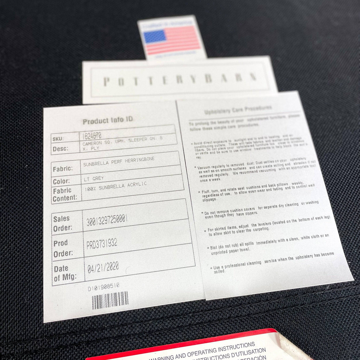 Pottery Barn sofa with Queen Sleeper Bed - Pull Up A Couch