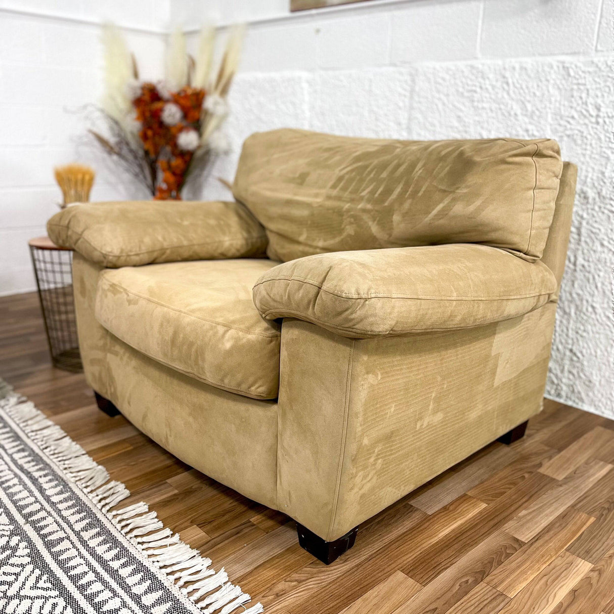 Microfiber Sofa + Chair + Bench Living Room - Pull Up A Couch