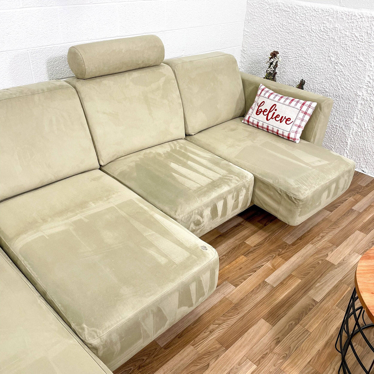 Italian 2pc Sectional w/Pull Outs and Slipcover and left-facing chaise - Pull Up A Couch
