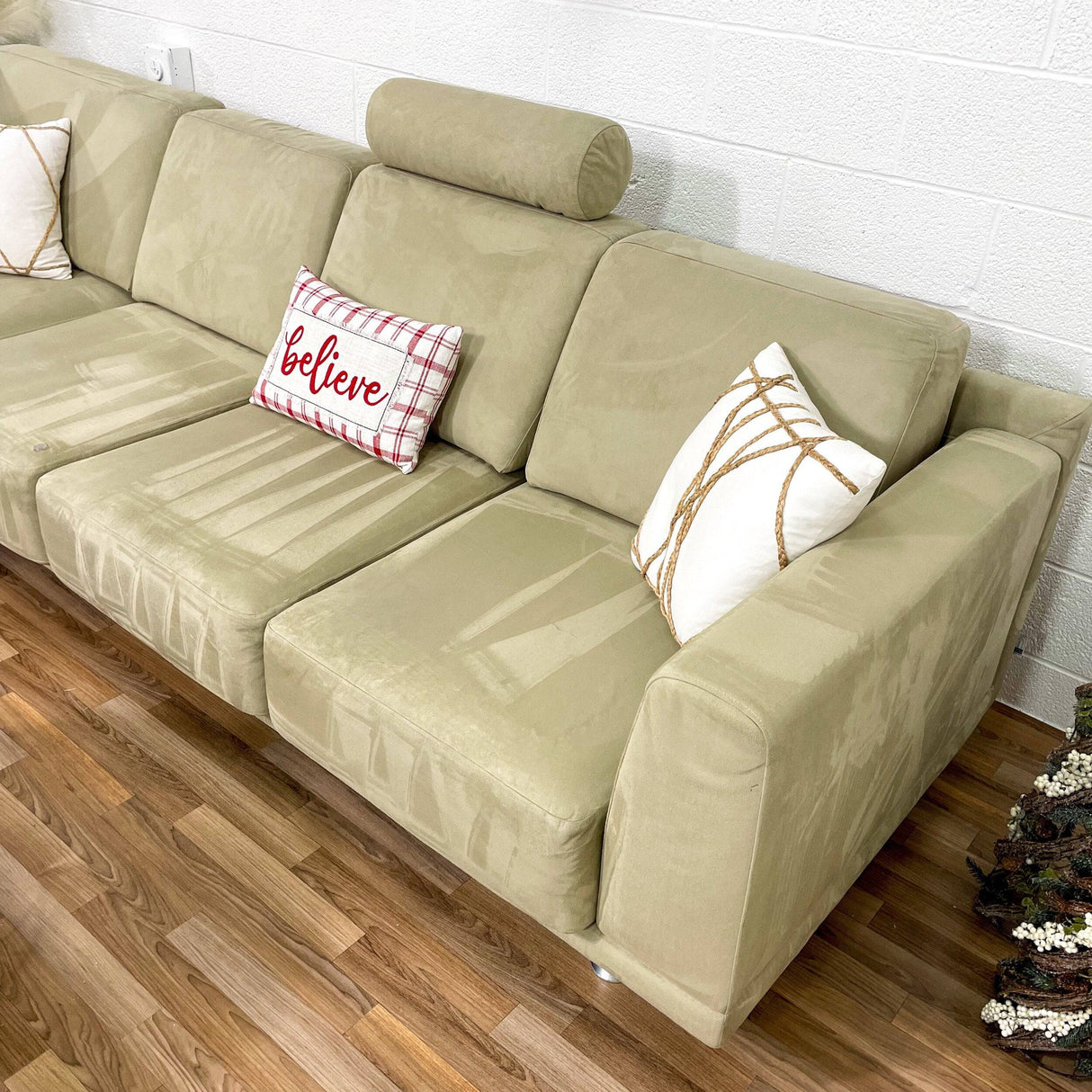 Italian 2pc Sectional w/Pull Outs and Slipcover and left-facing chaise - Pull Up A Couch