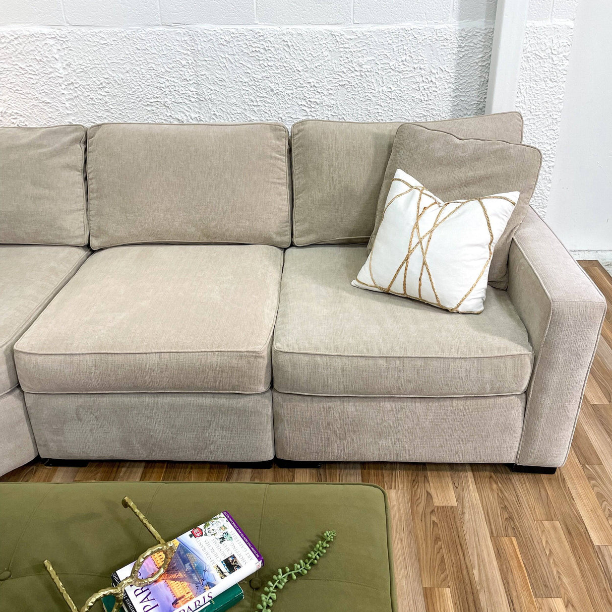 Macy’s Radley 5pc with Wedge and Ethan Allen Ottoman - Pull Up A Couch