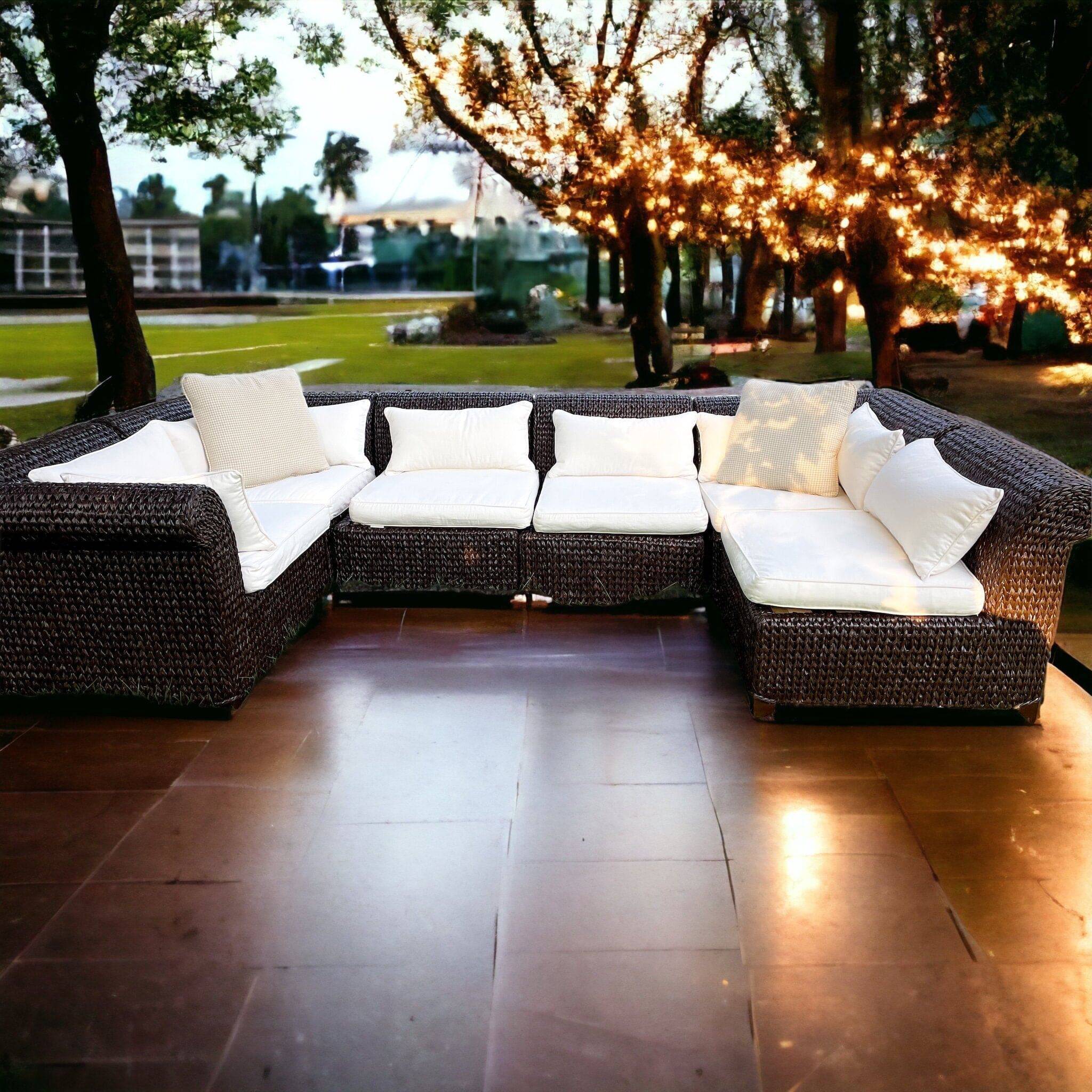 Pottery Barn 6pc Modular Outdoor Sectional w/Rolled Arms