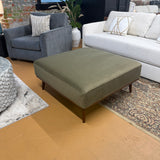 MCM-Style Square Ottoman (Felted Green)