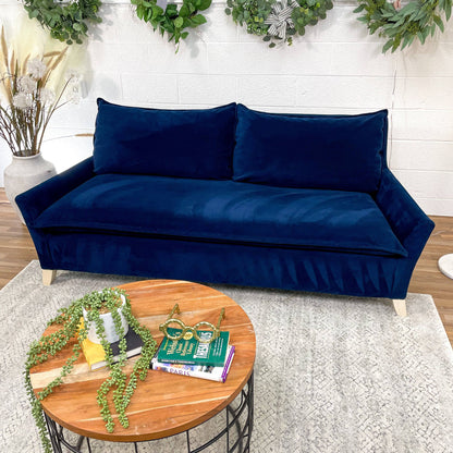 West Elm Bliss Sofa w/Blue Performance Fabric - Pull Up A Couch