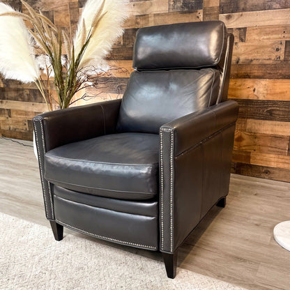 Gray Leather Power Recliner Chair - Pull Up A Couch