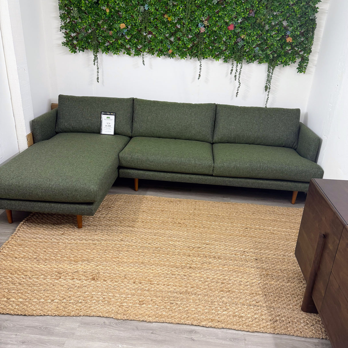 ARTICLE - Burrard 112" Left Sectional - Forest Green